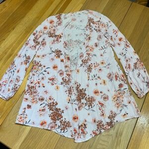 Altar'd State Floral Print Kimono Cardigan Lightweight Duster Womens Medium